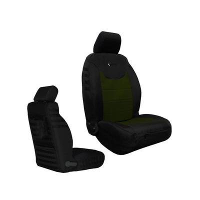 Bartact Jeep Seat Covers Front 13-18 Wrangler JK/JKU Tactical Series SRS Air Bag And Non Compliant Black/Olive Drab JKTC2013FPBO