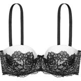 Victoria's Secret Tops | Black Lace Vs 34dd Dream Angels Multi-Way Bra | Color: Black/White | Size: 34dd