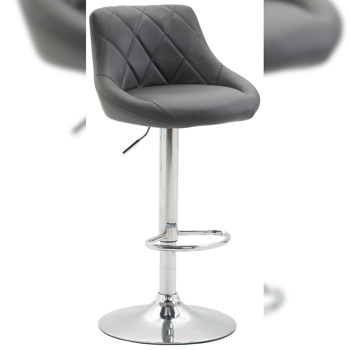 CLP Barhocker Lazio Kunstleder grau/chrom Image