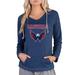 Women's Concepts Sport Navy Washington Capitals Mainstream Terry Tri-Blend Long Sleeve Hooded Top