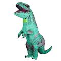 Rafalacy Inflatable T-REX Costume Adult Dinosaur Costumes Jumpsuit Air Blow up Halloween Cosplay Fancy Dress up Costume (Green)