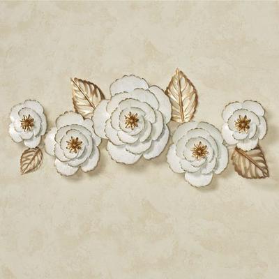 Aurora Floral Wall Topper Ivory/Gold , Ivory/Gold