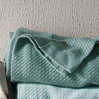 Manila Egyptian Cotton Blanket, Full / Queen, Teal