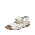 Rieker Damen Frühjahr/Sommer V7272 Peeptoe Sandalen, Weiß (Weiss 80), 42 EU