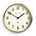 NEWGATE® Master Edwards Wall Clock - Kitchen Clock - Living Room Clock - Office Clock Clock - Round Clock - Retro Clock - Designer Clock - Stylish Home Décor Mid-Century Modern (Gold)