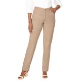 Plus Size Women's Classic Cotton Denim Straight-Leg Jean by Jessica London in New Khaki (Size 22 W) 100% Cotton