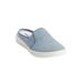 Wide Width Women's The Camellia Slip On Sneaker Mule by Comfortview in Light Denim (Size 10 W)