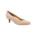 Wide Width Women's Kiera Pumps by Trotters® in Nude Leather (Size 10 1/2 W)