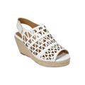 Extra Wide Width Women's The Karen Espadrille by Comfortview in White (Size 9 1/2 WW)
