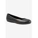 Extra Wide Width Women's Sonoma Ballerina Flat by SoftWalk in Black (Size 9 1/2 WW)