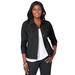 Plus Size Women's Classic Cotton Denim Jacket by Jessica London in Black (Size 16) 100% Cotton Jean Jacket