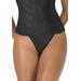 Plus Size Women's Seamless Thong by Dominique in Black (Size L)