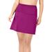 Plus Size Women's High-Waisted Swim Skirt with Built-In Brief by Swim 365 in Fuchsia (Size 16) Swimsuit Bottoms