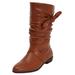 Extra Wide Width Women's The Heather Wide Calf Boot by Comfortview in Cognac (Size 7 1/2 WW)