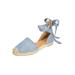 Extra Wide Width Women's The Shayla Flat Espadrille by Comfortview in Chambray (Size 7 1/2 WW)