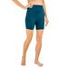 Plus Size Women's Swim Boy Short by Swim 365 in Teal (Size 26) Swimsuit Bottoms