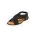 Extra Wide Width Women's The Celestia Sling Sandal by Comfortview in Black Metallic (Size 10 1/2 WW)