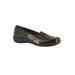 Wide Width Women's Purpose Slip-On by Easy Street® in Brown Patent Croc (Size 8 W)