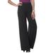 Plus Size Women's Everyday Stretch Knit Wide Leg Pant by Jessica London in Black (Size 26/28) Soft Lightweight Wide-Leg