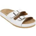Extra Wide Width Women's The Maxi Slip On Footbed Sandal by Comfortview in White (Size 10 1/2 WW)