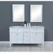 Birch Lane™ Rivers 60" Double Bathroom Vanity Set Wood/Marble in White | 35 H x 60 W x 21.5 D in | Wayfair 8AF4F62DC09D4D8EBB17BDD723CA8647