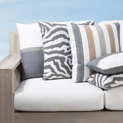 Serene Indoor/Outdoor Pillow Collection by Elaine Smith - Zadie, 20" x 20" Square Zadie - Frontgate