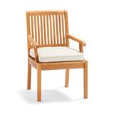 Cassara Dining Replacement Cushions - Dining Side Chair, Custom Sunbrella Rain, Rain Resort Stripe Black, Standard - Frontgate