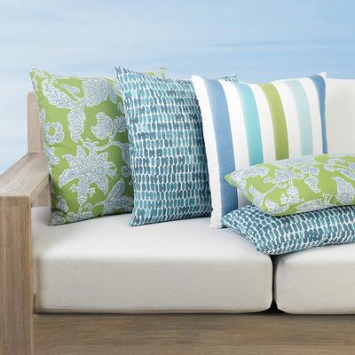 Boardwalk Indoor/Outdoor Pillow Collection by Elaine Smith - Thumbprint, 20" x 20" Square Thumbprint - Frontgate