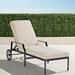 Grayson Chaise Lounge Chair with Cushions in Black Finish - Melon - Frontgate