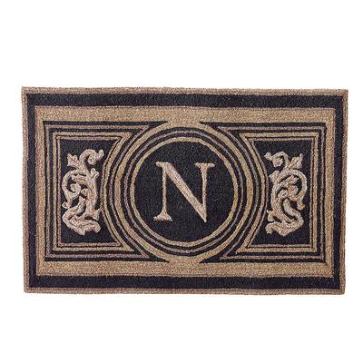 Wingate Monogrammed Door Mat - Gray, 24" x 39", I - Frontgate