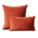 Leighton Velvet Decorative Pillow Covers - Rust, 20" sq. Rust, Individual - Frontgate