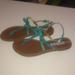 American Eagle Outfitters Shoes | American Eagle Flat Sandals | Color: Blue/Brown | Size: 10