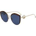 Fendi F IS FENDI FF 0290/S GOLD HAVANA/BLUE 58/21/140 women Sunglasses