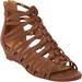 Extra Wide Width Women's The Helen Sandal by Comfortview in Cognac (Size 11 WW)