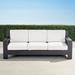 St. Kitts Sofa with Cushions in Matte Black Aluminum - Rain Sailcloth Aruba, Standard - Frontgate