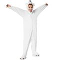 dressforfun 900322 Polar Bear costume | Animal white onesie fancy dress party outfit | Full body fit with nose and ear additions on the hood and claws on hands and feet | Great for Christmas