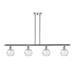 Innovations Lighting Bruno Marashlian Small Deco Swirl 46 Inch 4 Light Linear Suspension Light - 516-4I-PC-G1213-6-LED