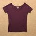 American Eagle Outfitters Tops | American Eagle Outfitters Purple Short Sleeve Top | Color: Purple | Size: Xs