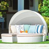 Baleares Daybed in White - Snow with Sailcloth Seagull Piping, Standard - Frontgate