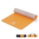 PRIMASOLE Yogamatte, umweltfreundliches Material, 10 mm, rutschfest, Yoga, Pilates, Fitness zu Hause und im Fitnessstudio, zweifarbig, Korallenrot/Grau PSS91NH075A