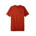 Men's Big & Tall Heavyweight Longer-Length Pocket Crewneck T-Shirt by Boulder Creek in Desert Red (Size 8XL)