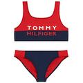 Tommy Hilfiger Girl's Bralette Set Bikini, Blue (Red Glare 105-670 Xl7), 10-11 Years (Size:10-12)