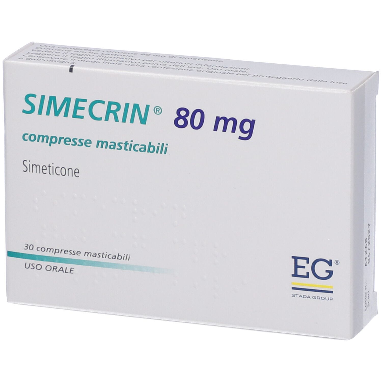 SIMECRIN 80 mg compresse masticabili 30 pz Compresse
