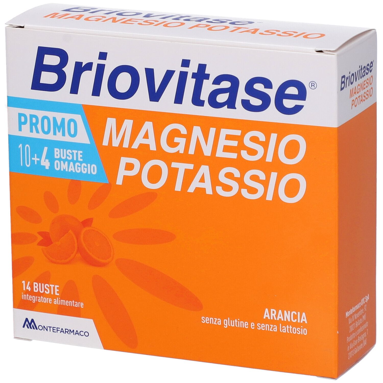 Briovitase Magnesio e Potassio Gusto Arancia 14 Bustine pz Bustina