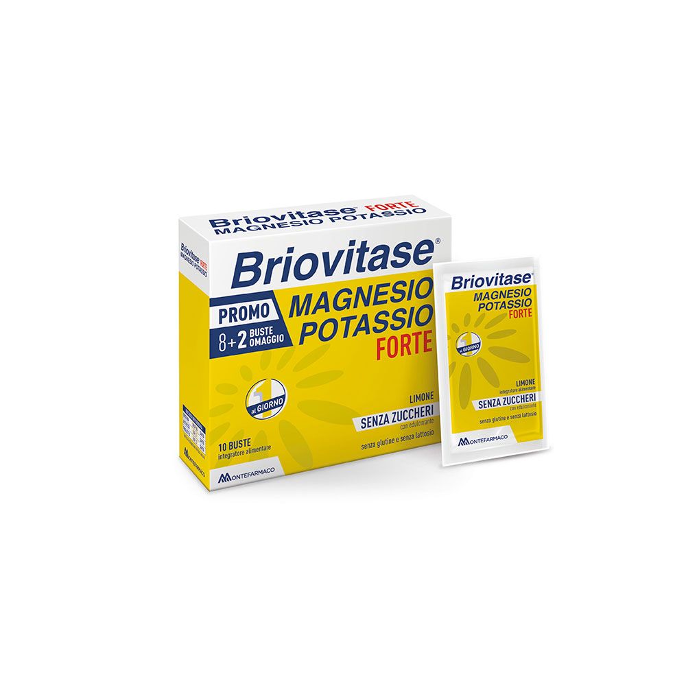 Briovitase® Forte Magnesio e Potassio 10 Bustine Gusto Limone pz Busti
