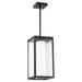 Red Barrel Studio® Mobrup 1 -Bulb 17.13" H Integrated LED Outdoor Hanging Lantern Metal in Black | 17.13 H x 7.25 W in | Wayfair