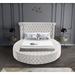 Red Barrel Studio® Linford Tufted Low Profile Storage Platform Bed Upholstered/Velvet in Brown, Size 55.0 H x 87.0 W x 78.75 D in Wayfair