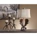 Loon Peak® Deckard Moose Antler 32" Table Lamp Resin/Linen in Brown/White | 32.25 H x 12 W x 12 D in | Wayfair F7844D3C8F7D4E53A4D06D671ADE5887