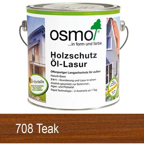 Osmo - 708 Holzschutz Öl Lasur Teak 2,5 Ltr