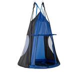 Costway 2-in-1 40 Inch Kids Hanging Chair Detachable Swing Tent Set-Blue